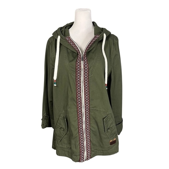 Roxy Jackets & Blazers - Roxy Overhaul Olive Green Hooded Jacket Size Medium